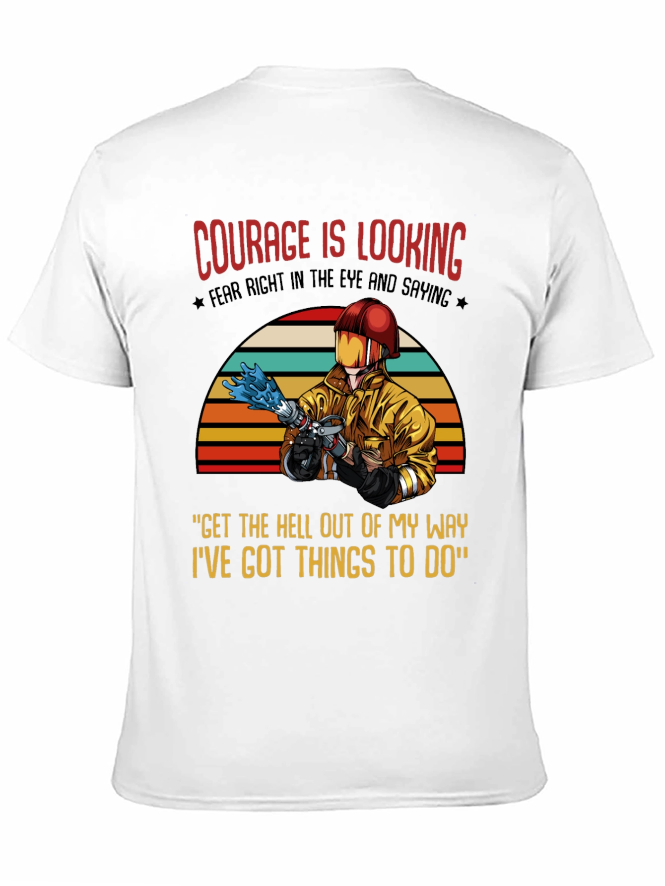 Courage Firefighter Graphic T-Shirt