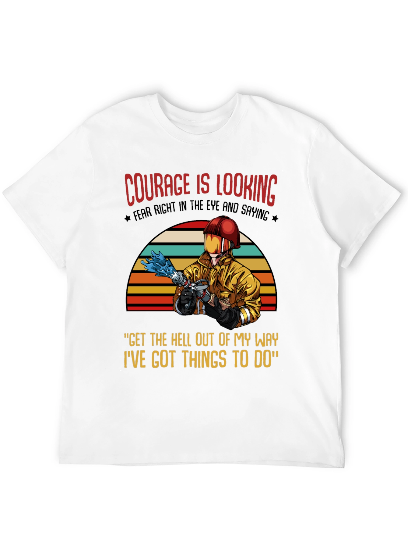 Courage Firefighter Graphic T-Shirt