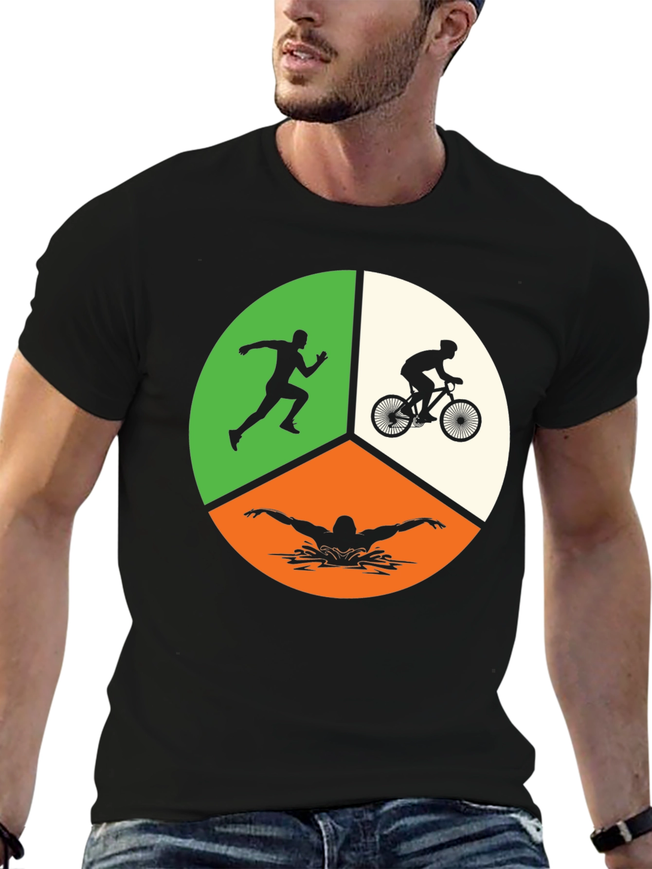 Triathlon T-Shirt: Run Bike Swim Graphic Tee