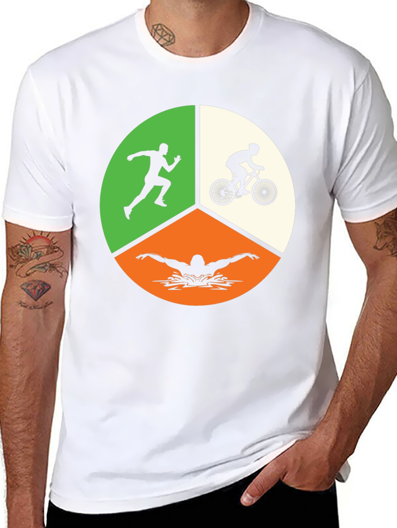 Triathlon T-Shirt: Run Bike Swim Graphic Tee