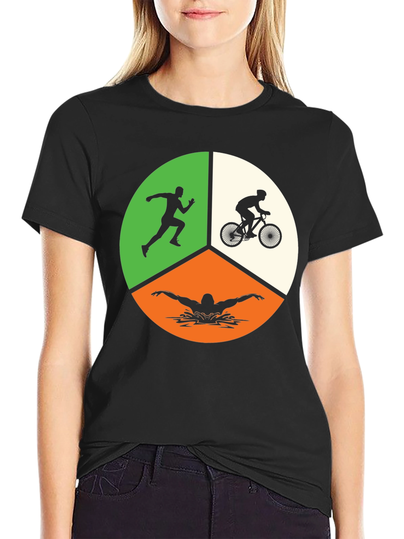 Triathlon T-Shirt: Run Bike Swim Graphic Tee