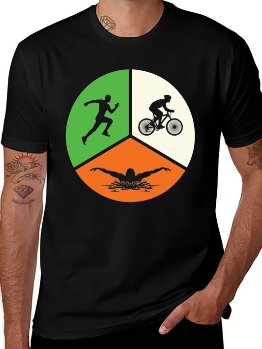 Triathlon T-Shirt: Run Bike Swim Graphic Tee