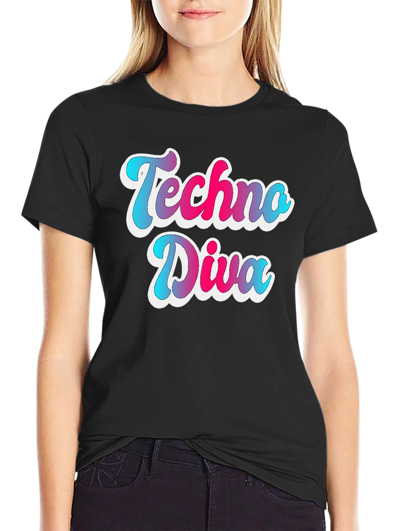 Techno Diva Gradient Graphic Tee