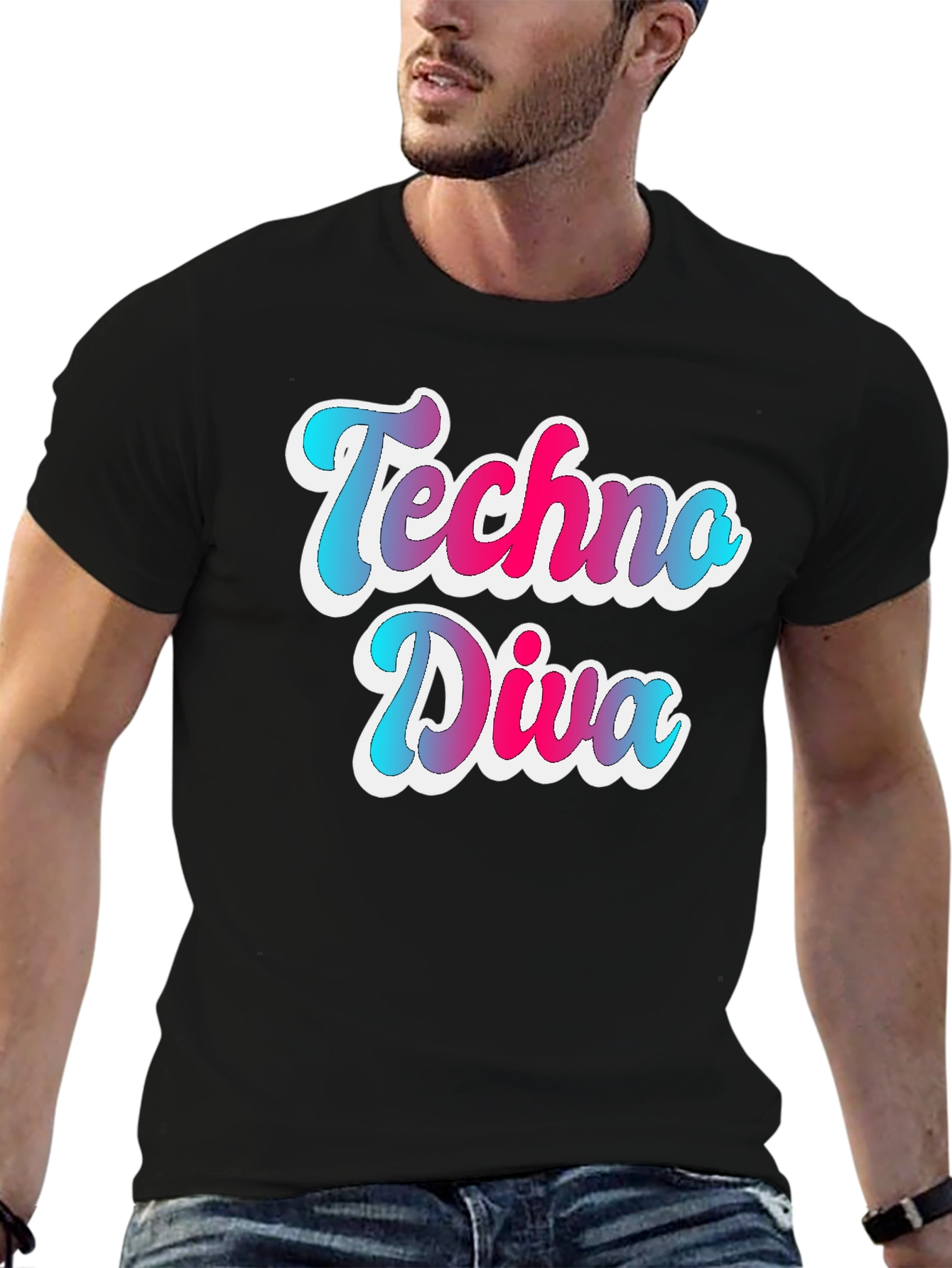Techno Diva Gradient Graphic Tee