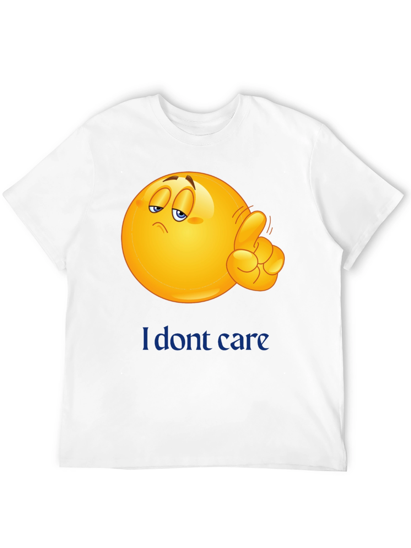I Dont Care Emoji Graphic Tee - Black