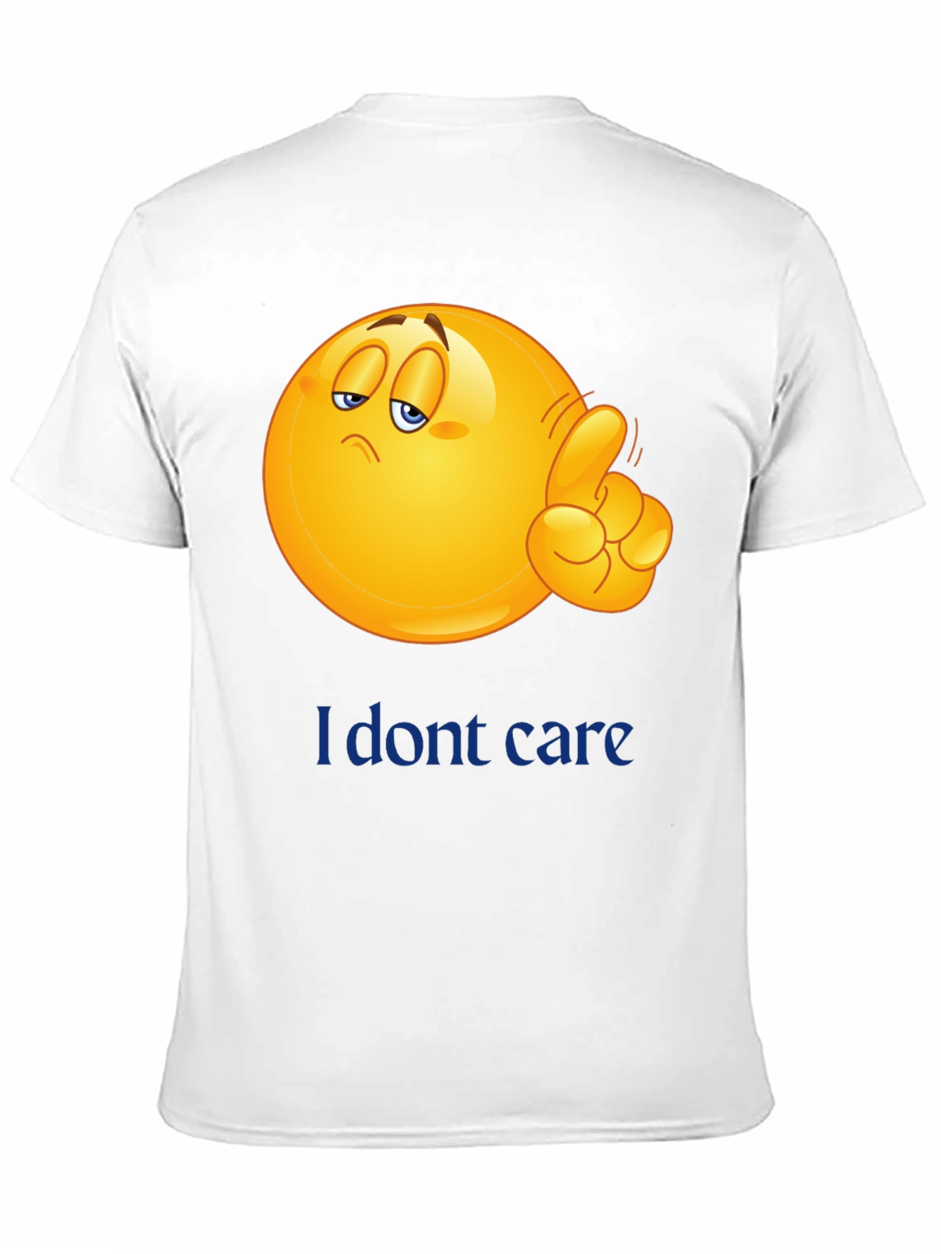 I Dont Care Emoji Graphic Tee - Black
