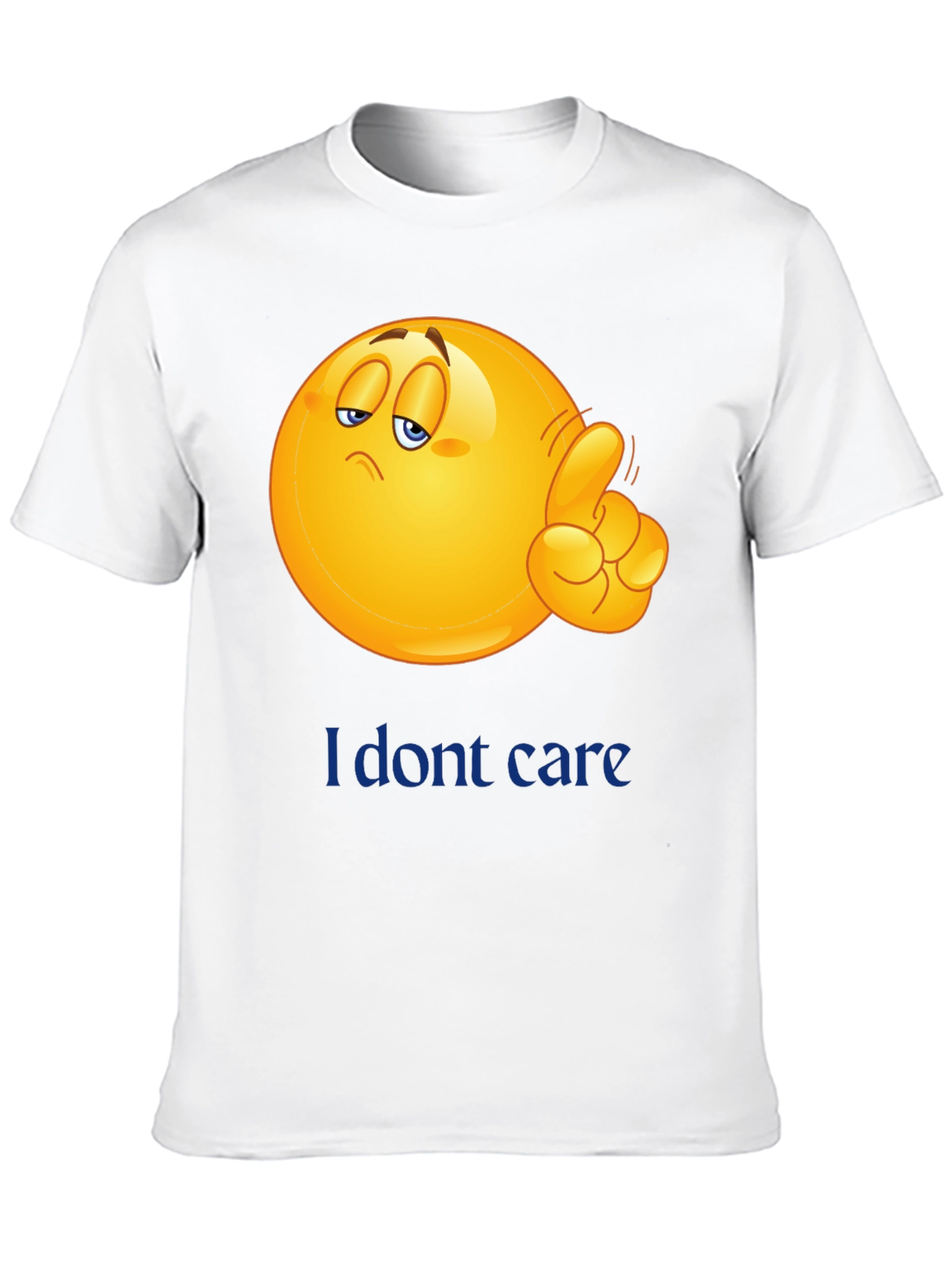 I Dont Care Emoji Graphic Tee - Black