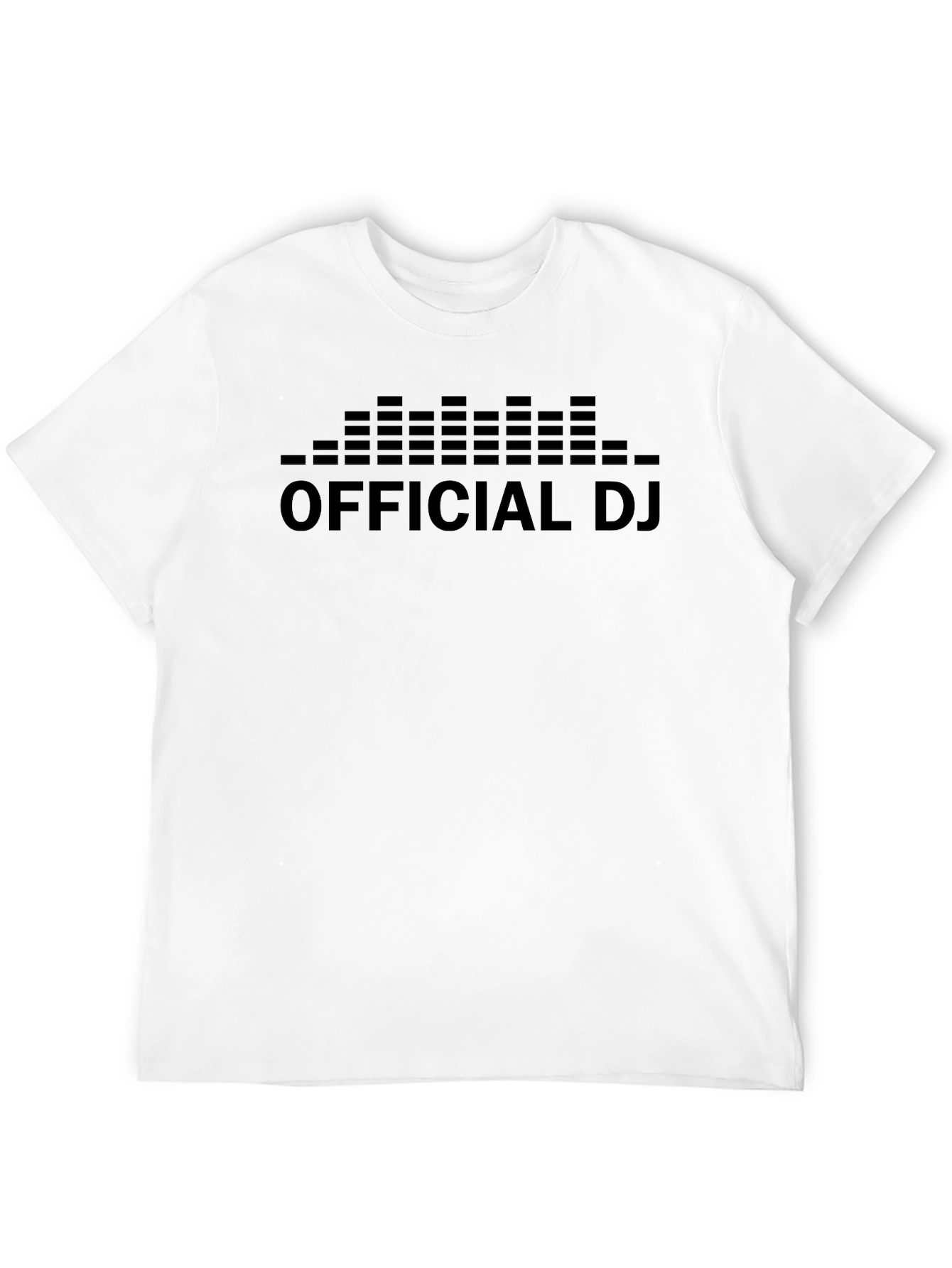 Official DJ Black T-Shirt - Music Equalizer Design