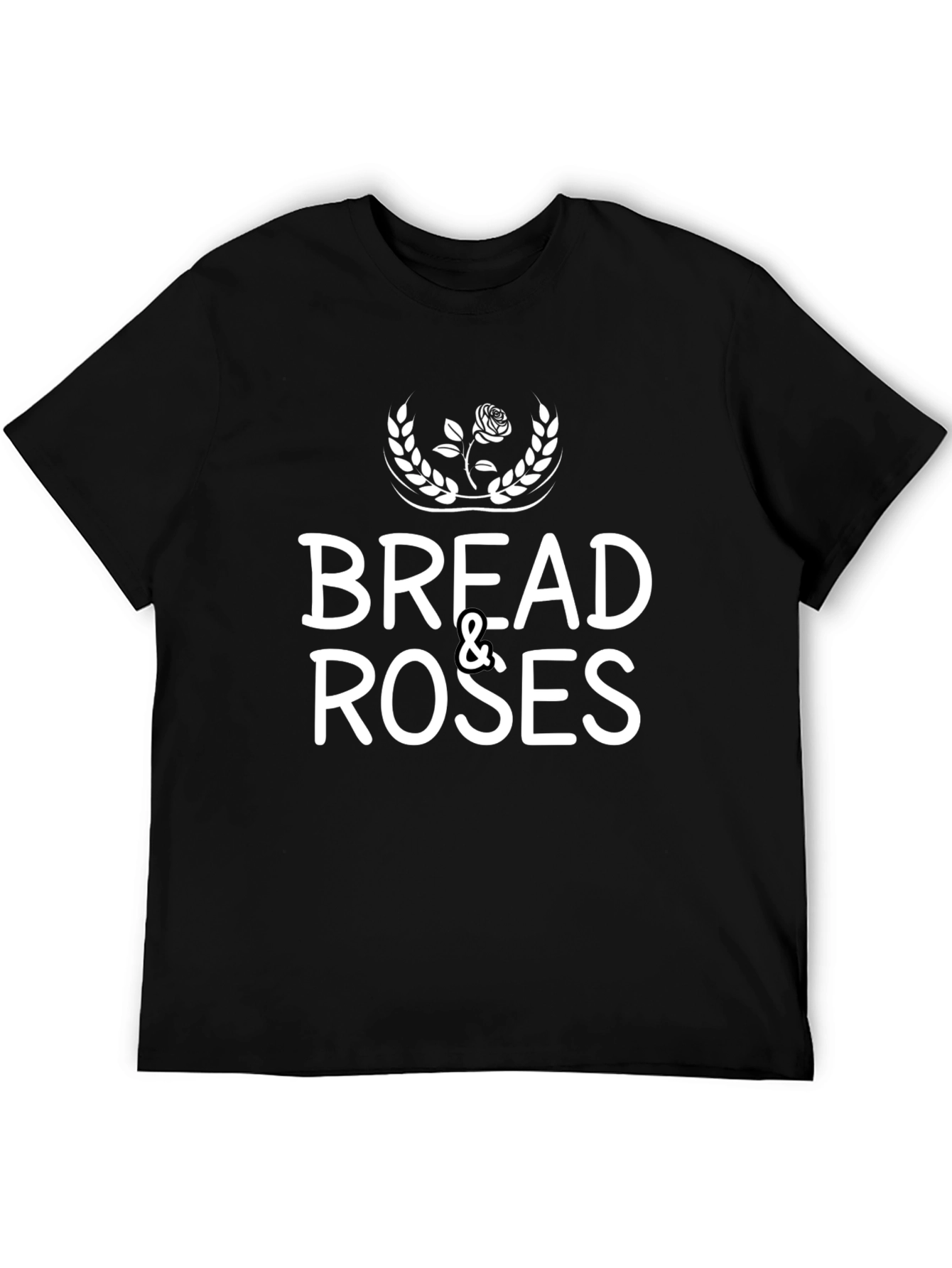 Bread & Roses Graphic Tee - Black