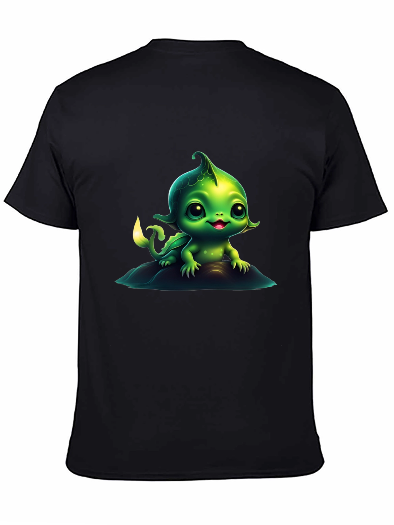 Cute Green Creature Graphic Tee