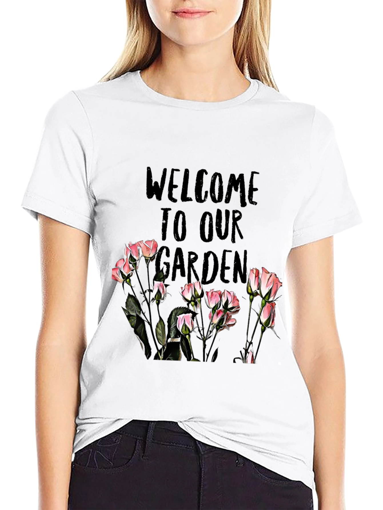 Welcome to Our Garden Black T-Shirt