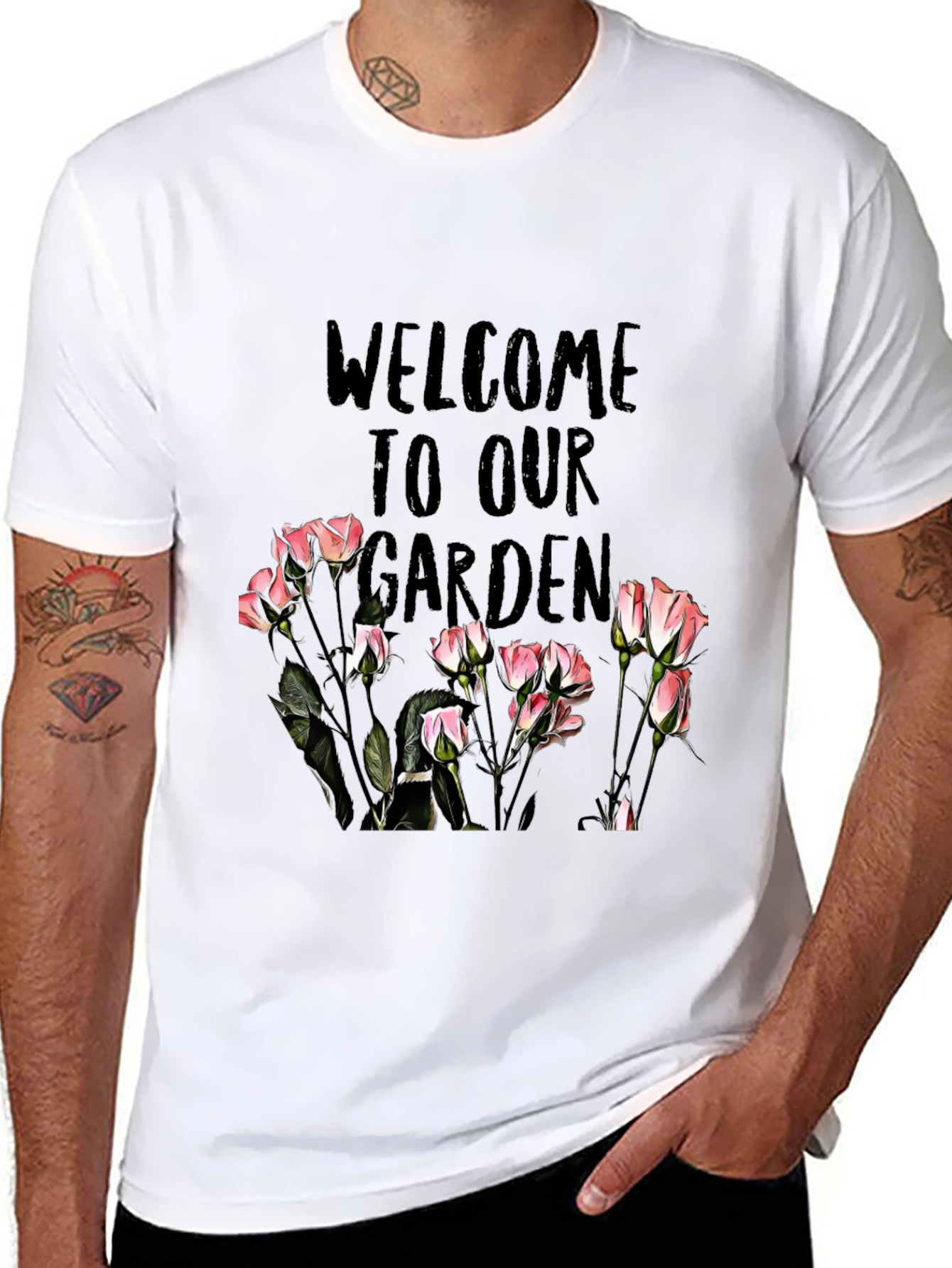 Welcome to Our Garden Black T-Shirt