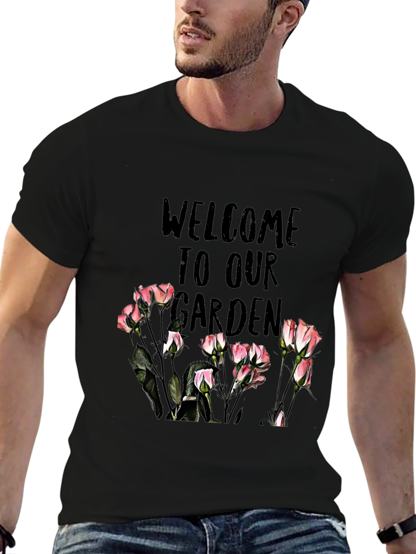 Welcome to Our Garden Black T-Shirt
