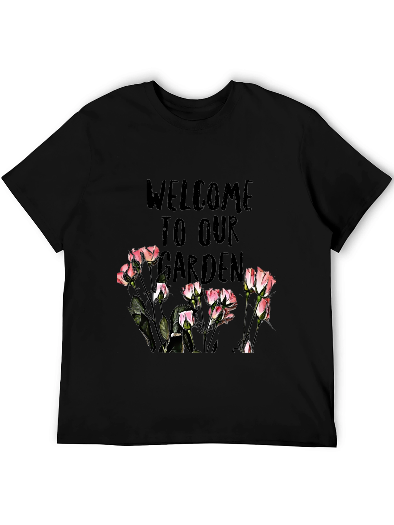 Welcome to Our Garden Black T-Shirt
