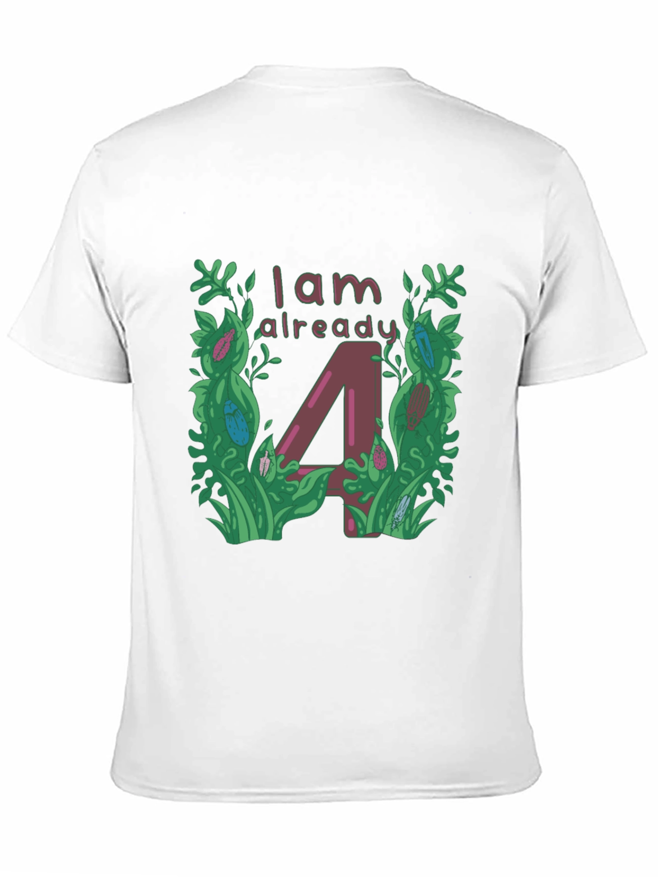 I am Already 4 T-Shirt - Black Cotton Blend