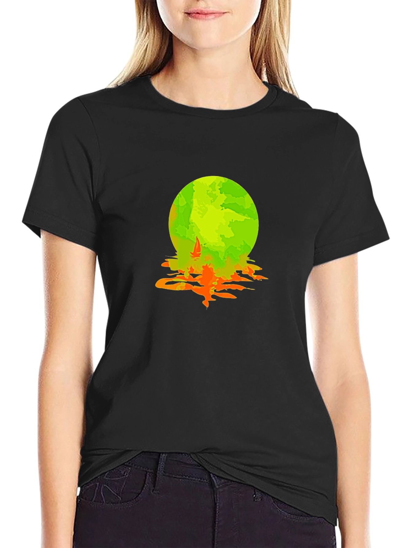 Graphic Tee: Moonlit Sailboat Design