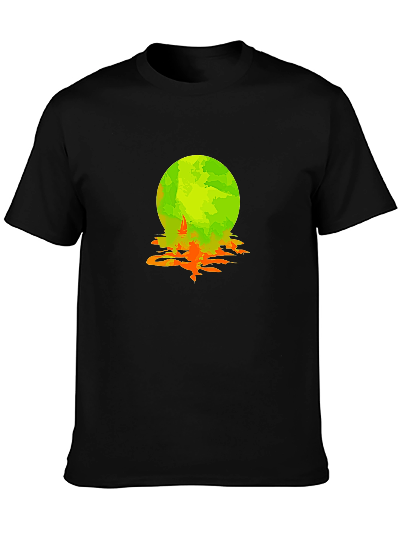 Graphic Tee: Moonlit Sailboat Design