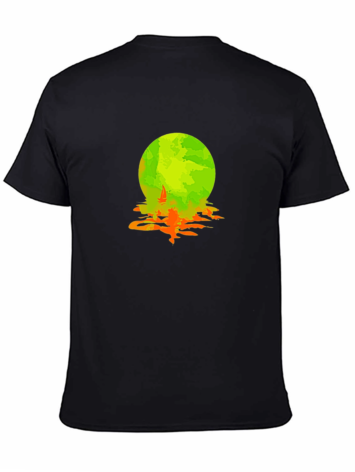 Graphic Tee: Moonlit Sailboat Design