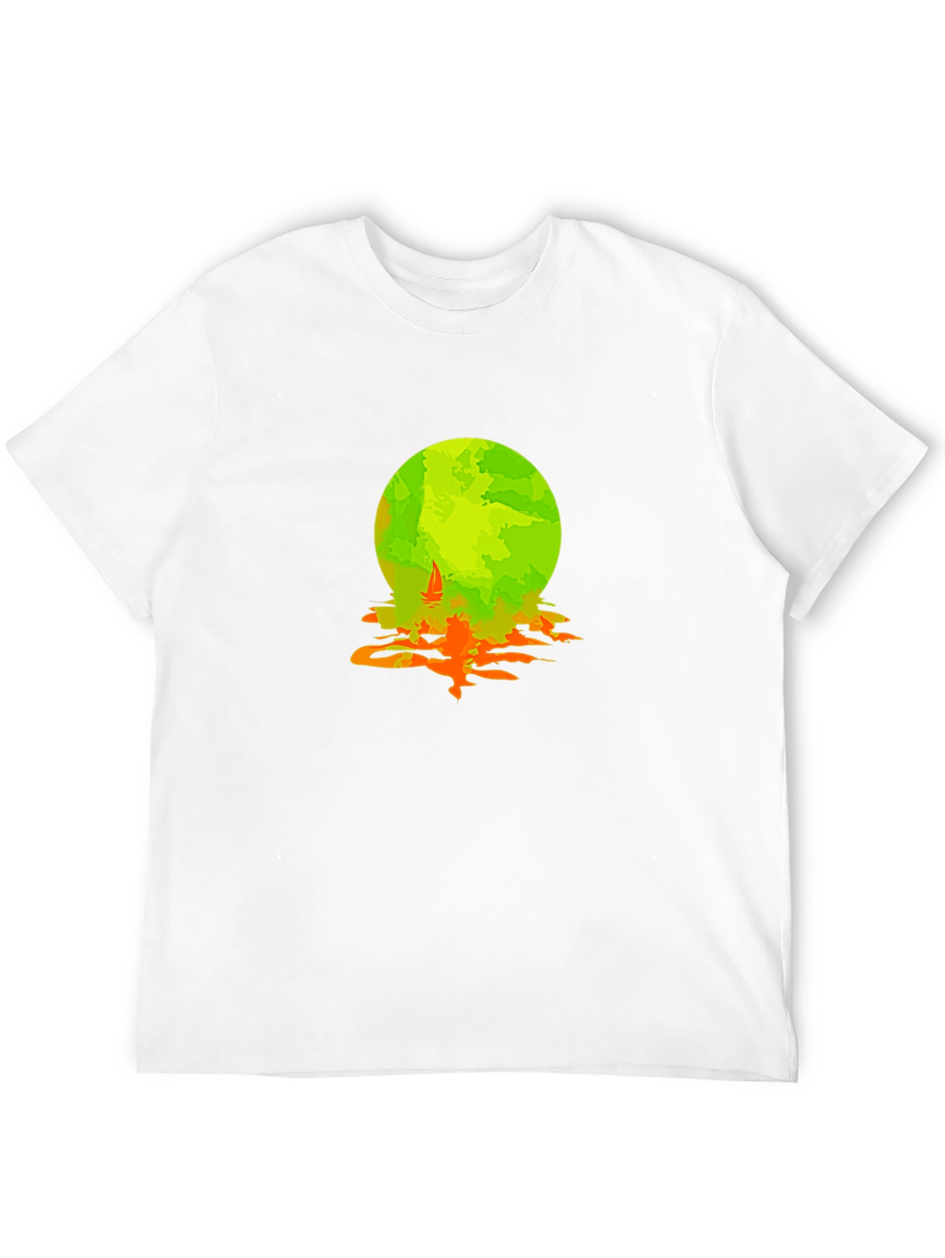Graphic Tee: Moonlit Sailboat Design