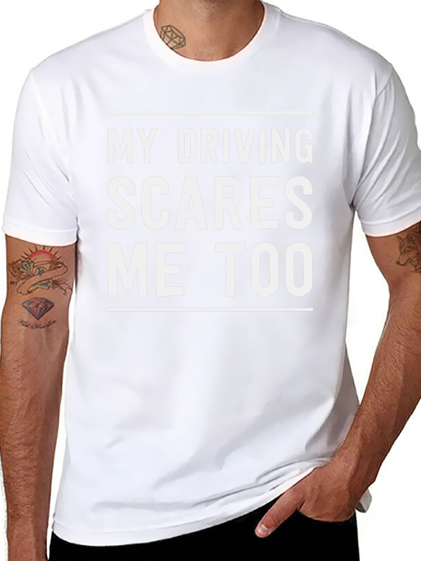 Funny Driving Scares Me Too T-Shirt