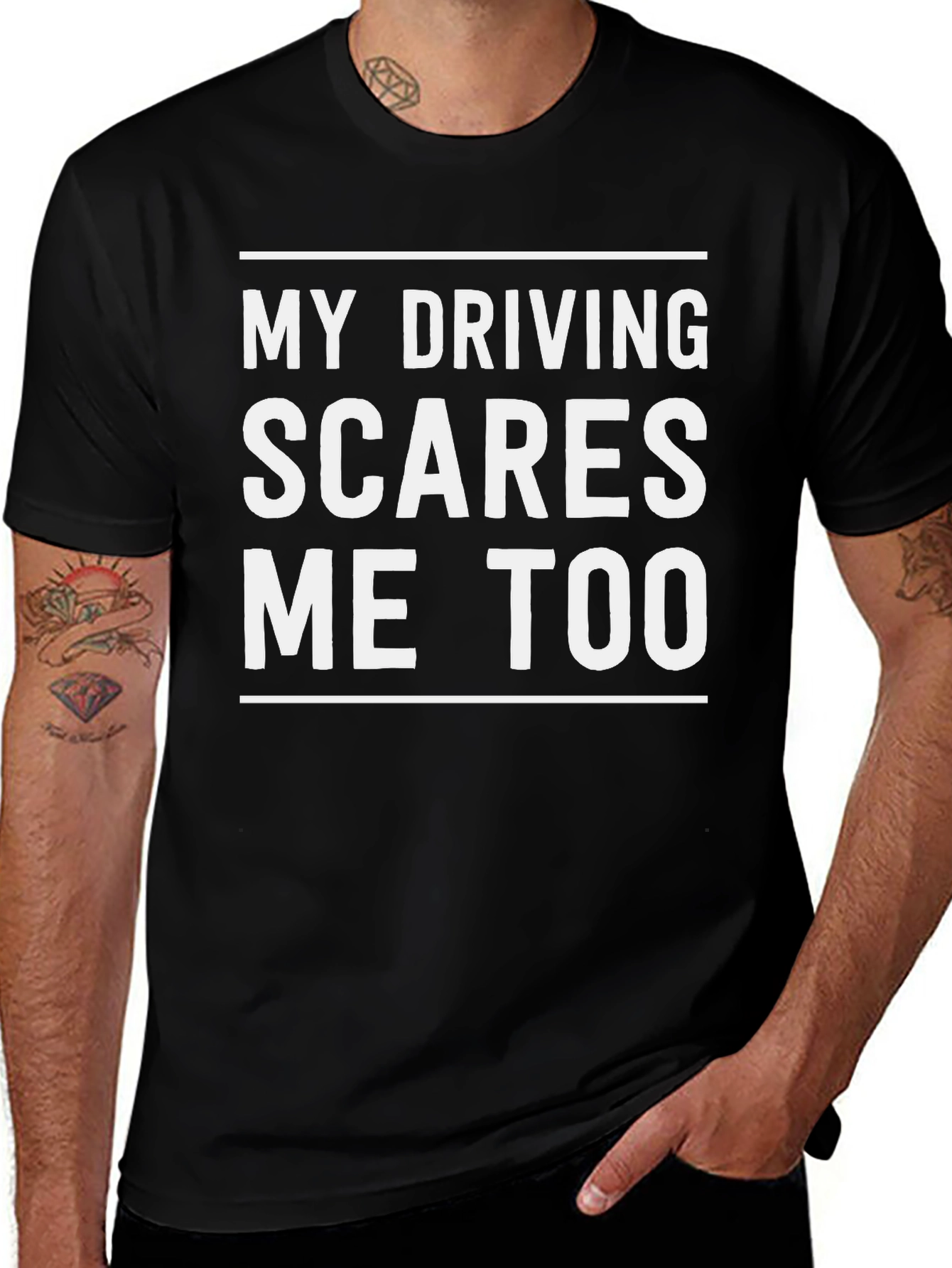 Funny Driving Scares Me Too T-Shirt