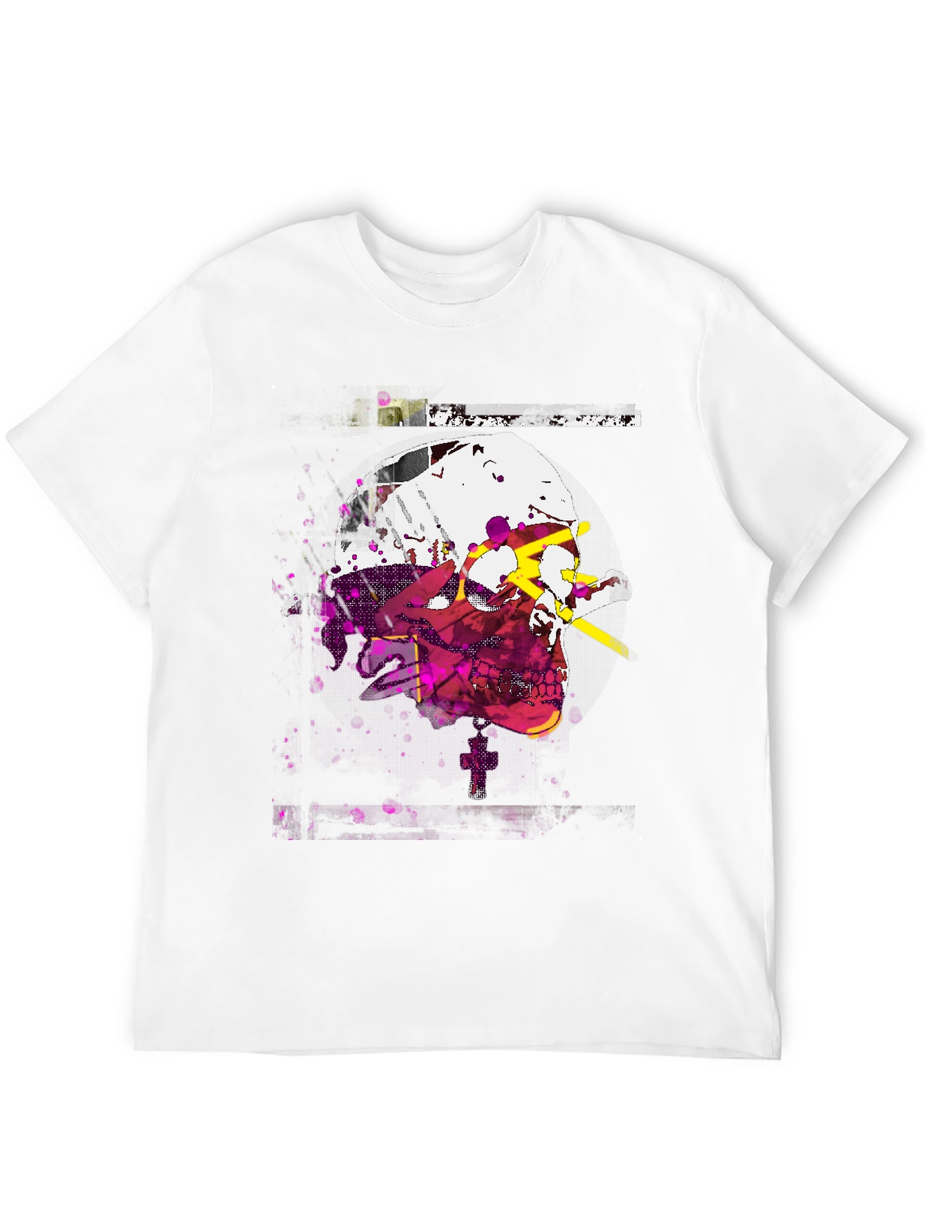 Edgy Skull Graphic Tee - Mens Black T-Shirt