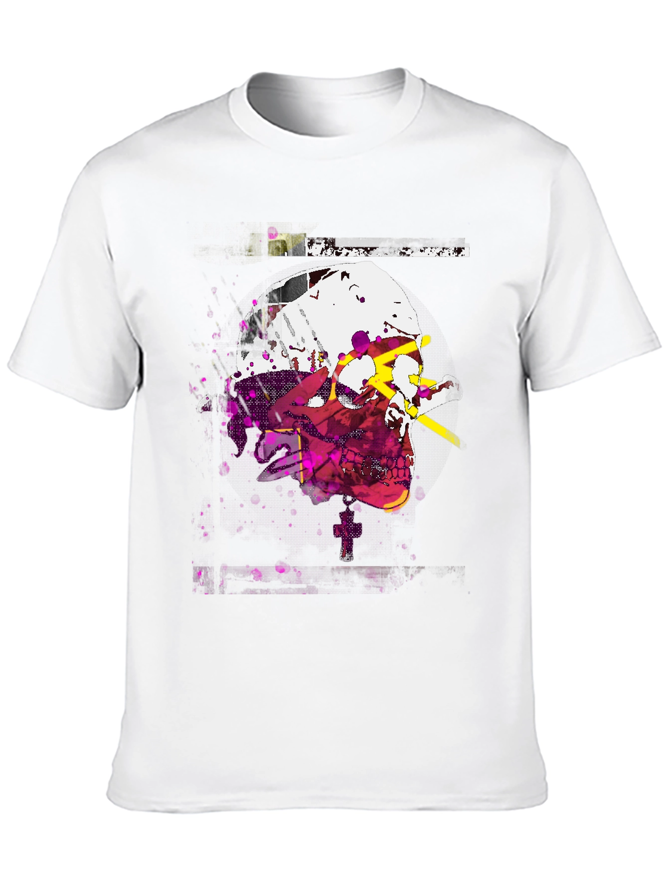 Edgy Skull Graphic Tee - Mens Black T-Shirt