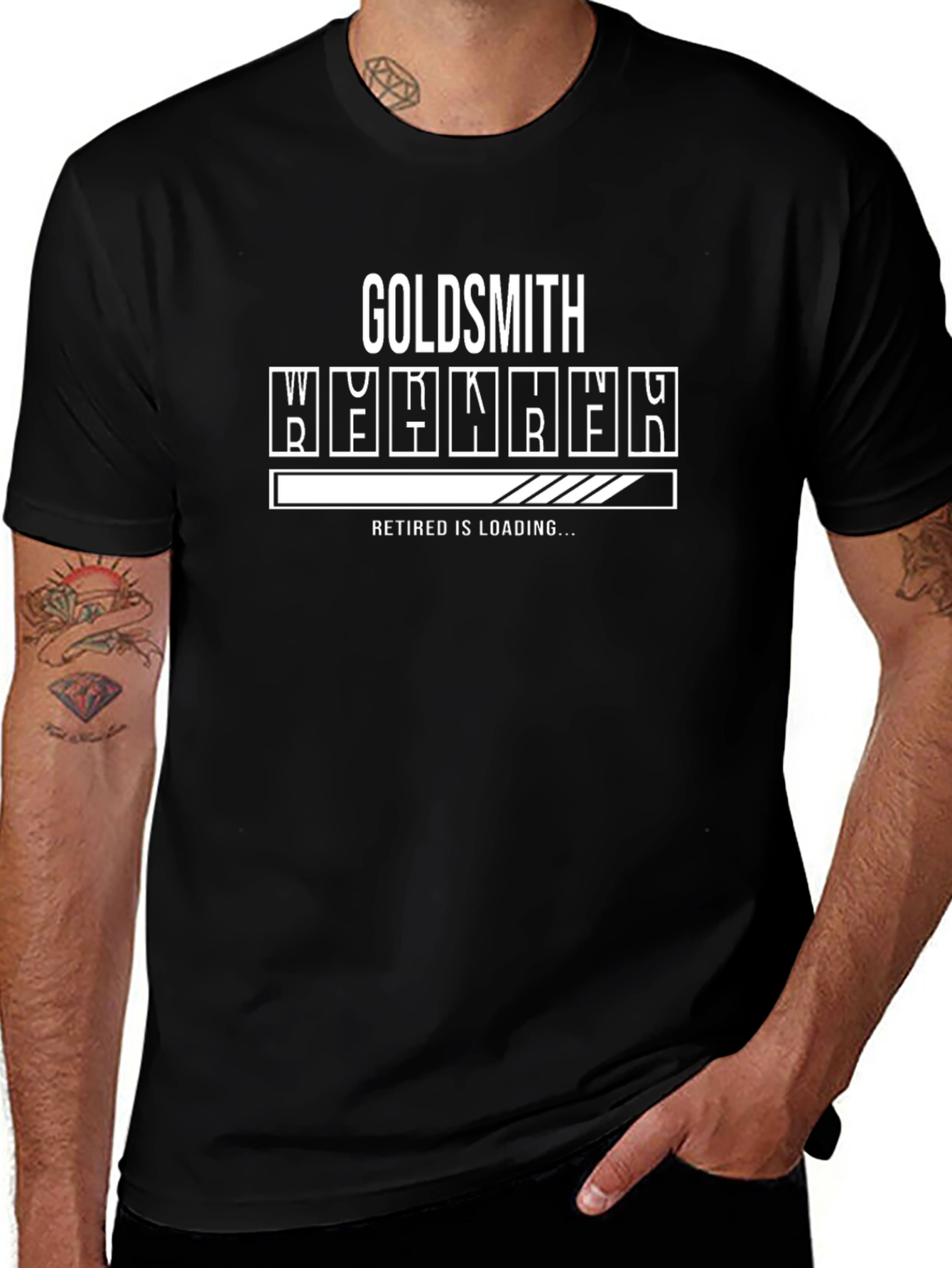 Goldsmith Retired Loading T-Shirt - Black Graphic Tee
