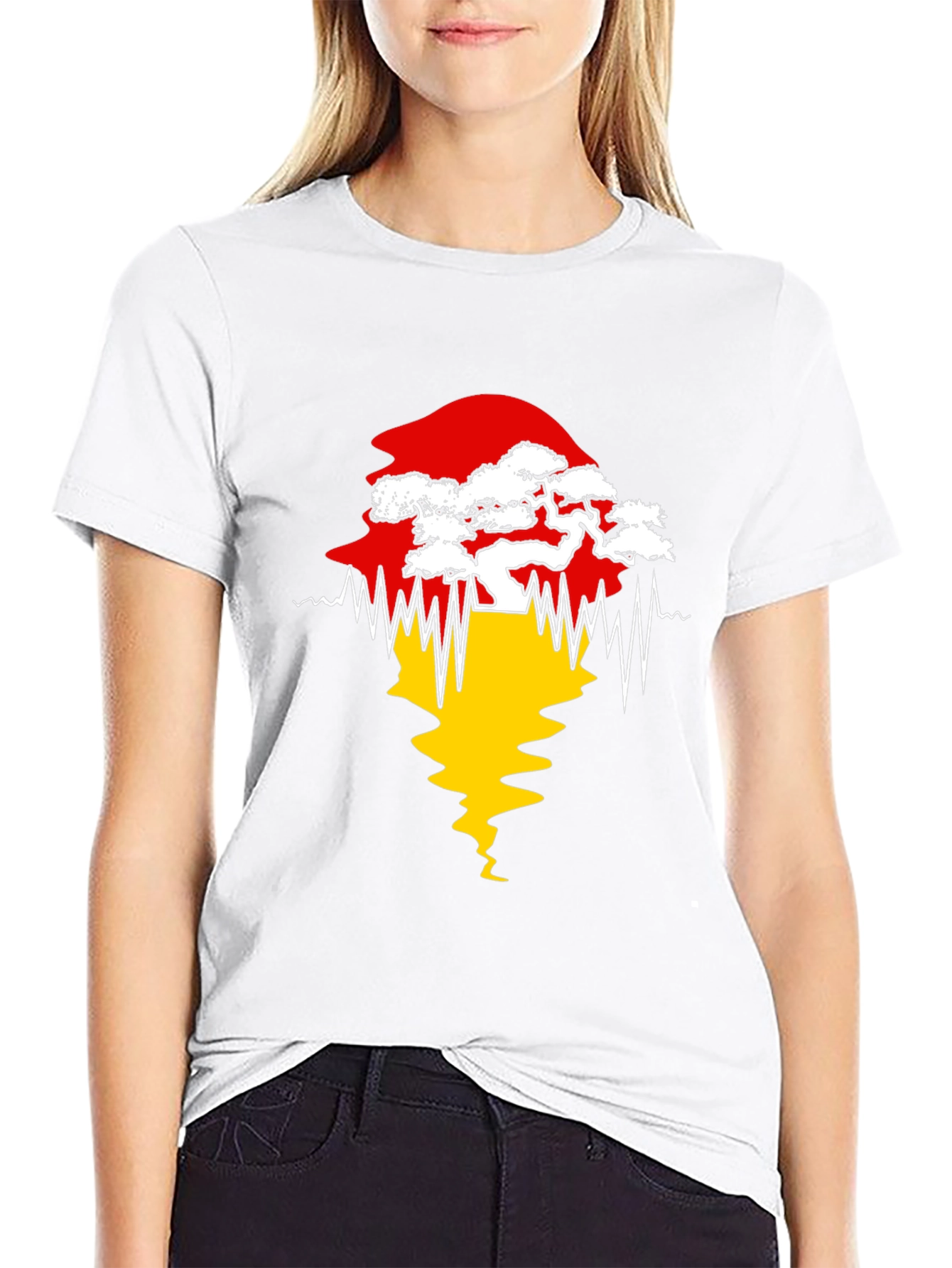 Bonsai Tree Silhouette Graphic Tee