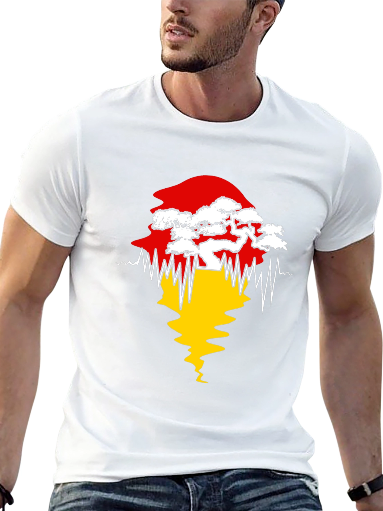 Bonsai Tree Silhouette Graphic Tee