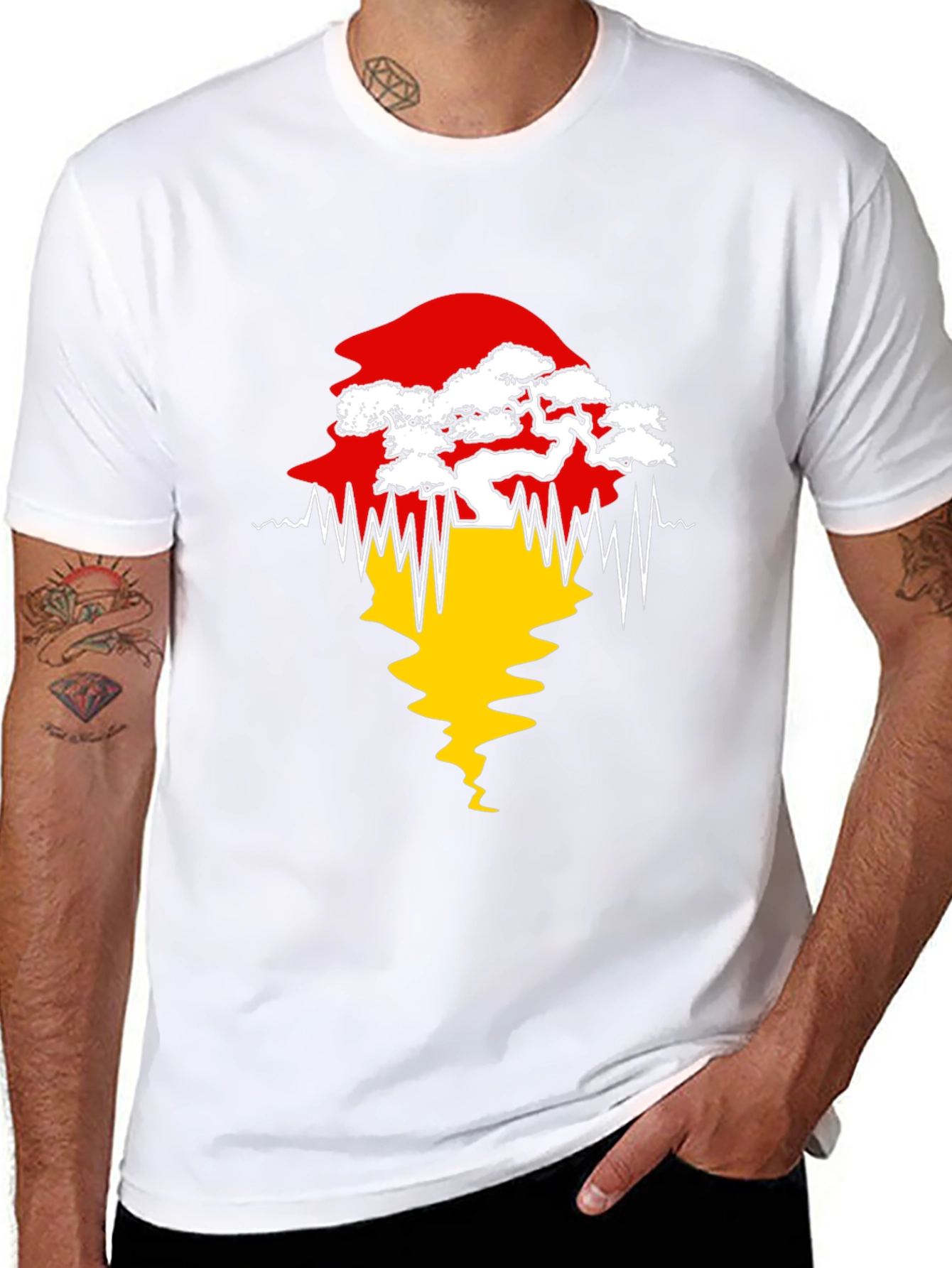 Bonsai Tree Silhouette Graphic Tee