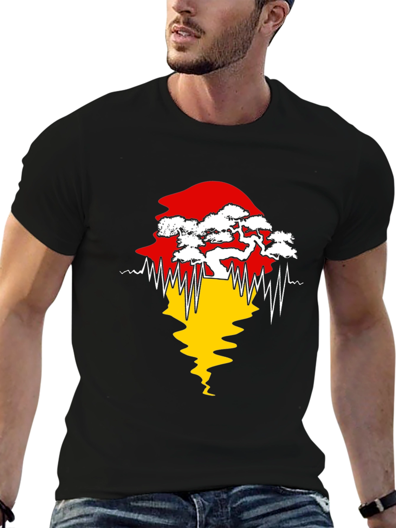 Bonsai Tree Silhouette Graphic Tee