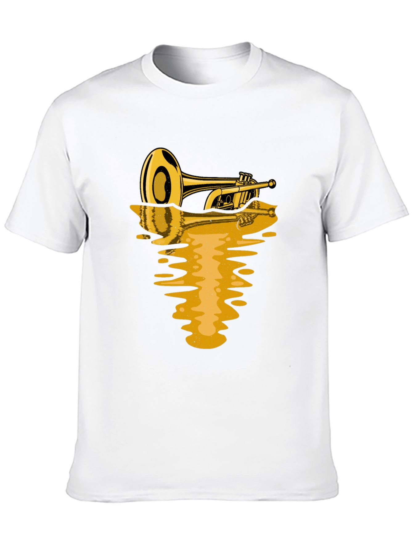 Trumpet Reflection Graphic Tee - Black