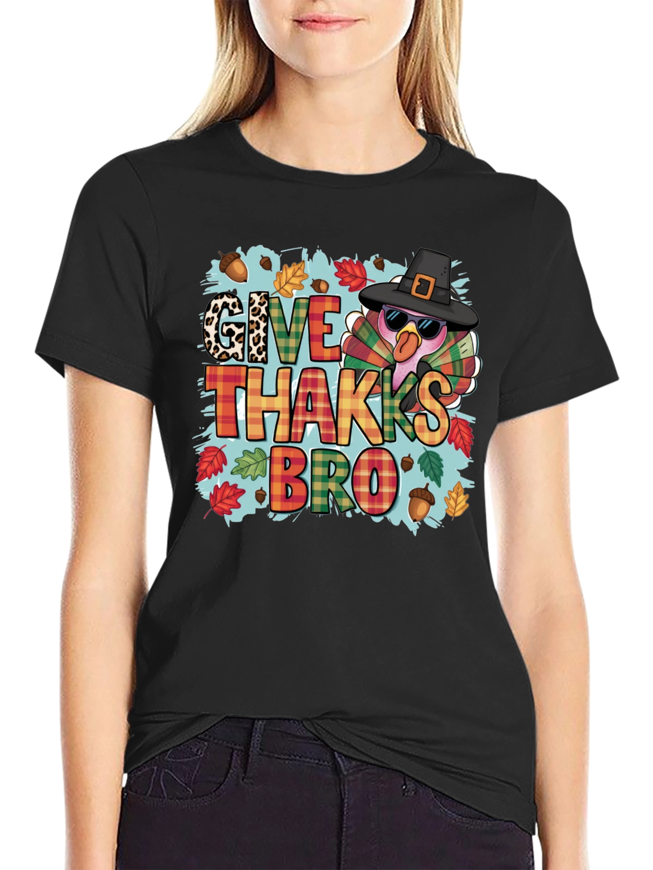 Give Thakks Bro Thanksgiving Turkey T-Shirt