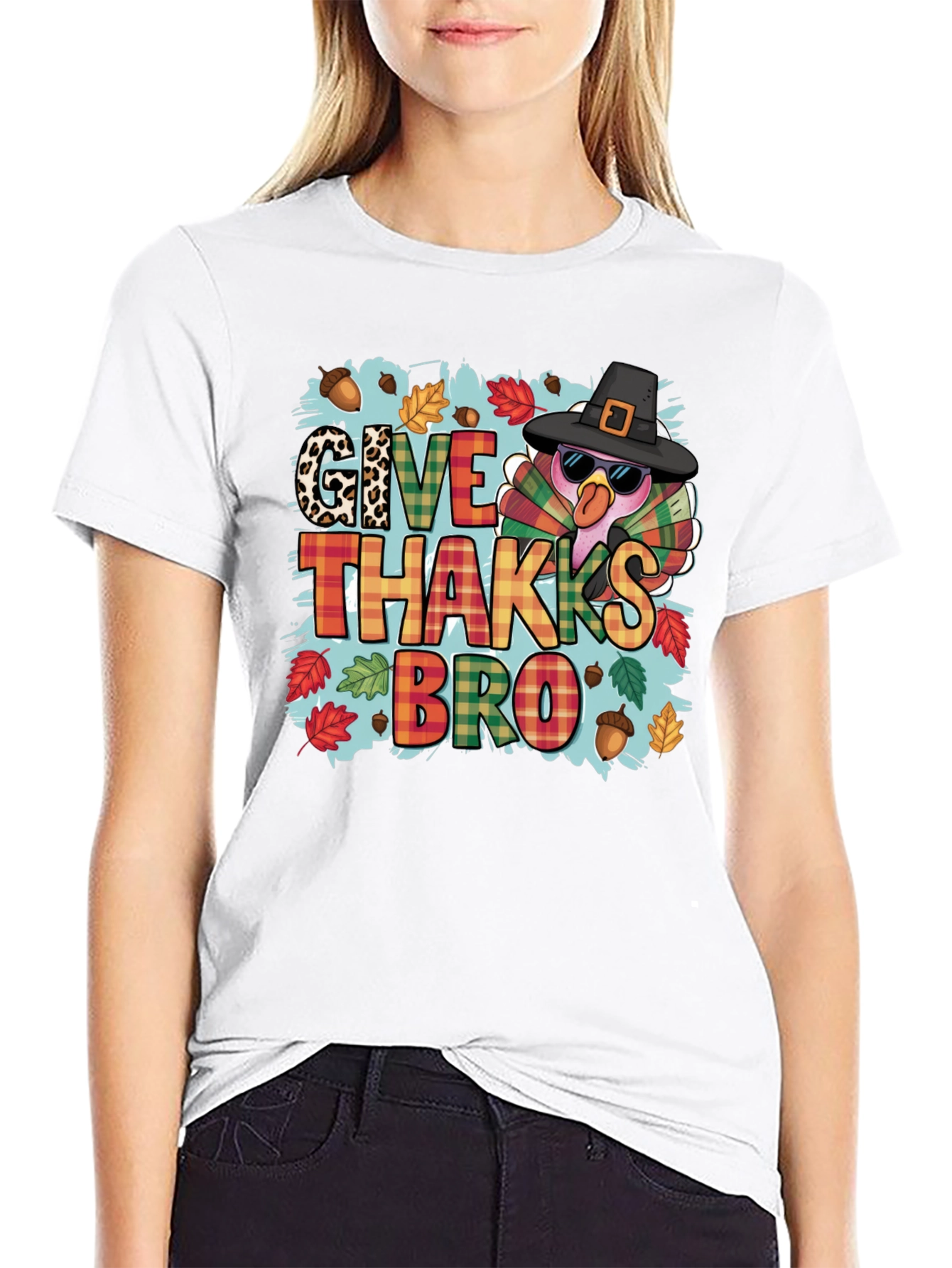 Give Thakks Bro Thanksgiving Turkey T-Shirt