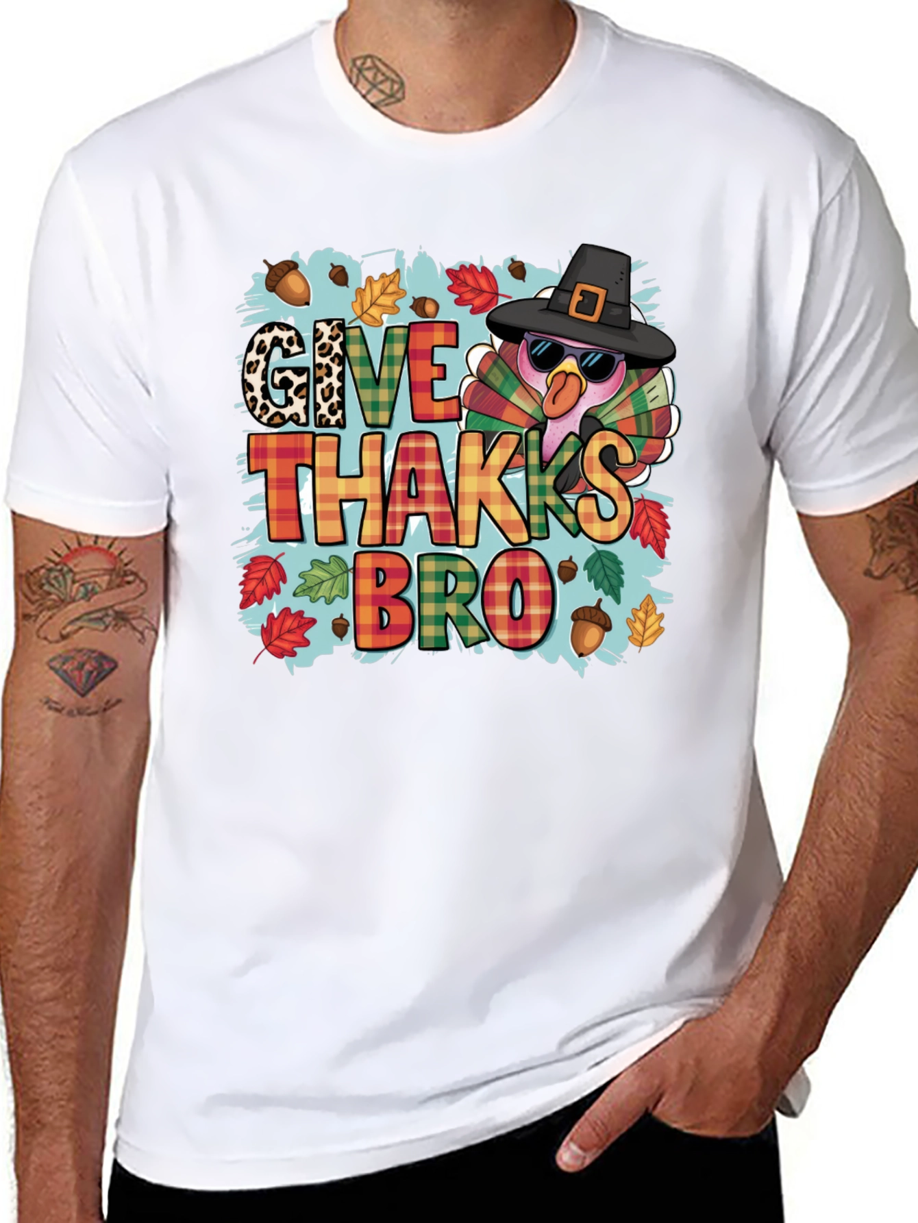 Give Thakks Bro Thanksgiving Turkey T-Shirt