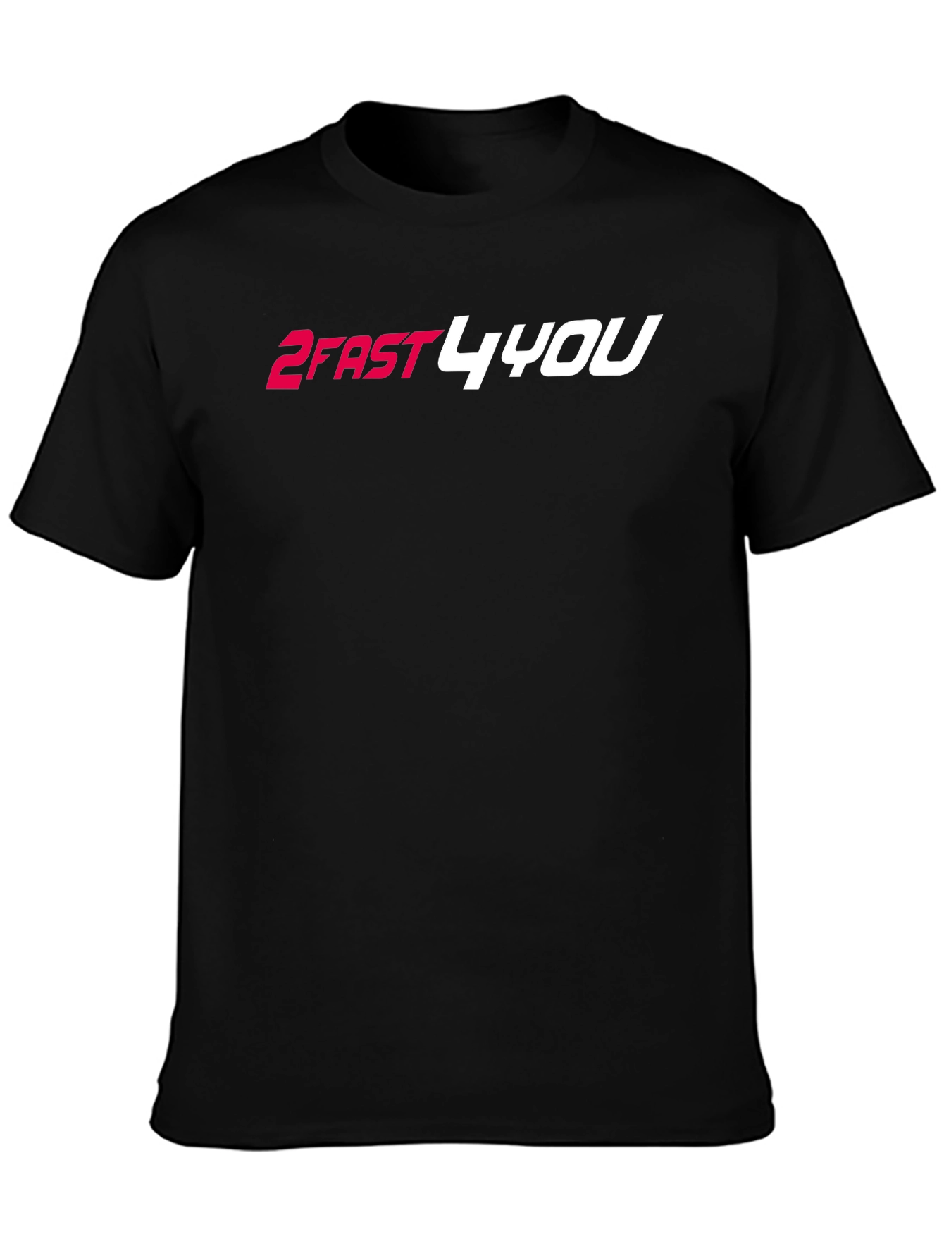 2FAST4YOU Graphic Tee - Black Cotton Blend