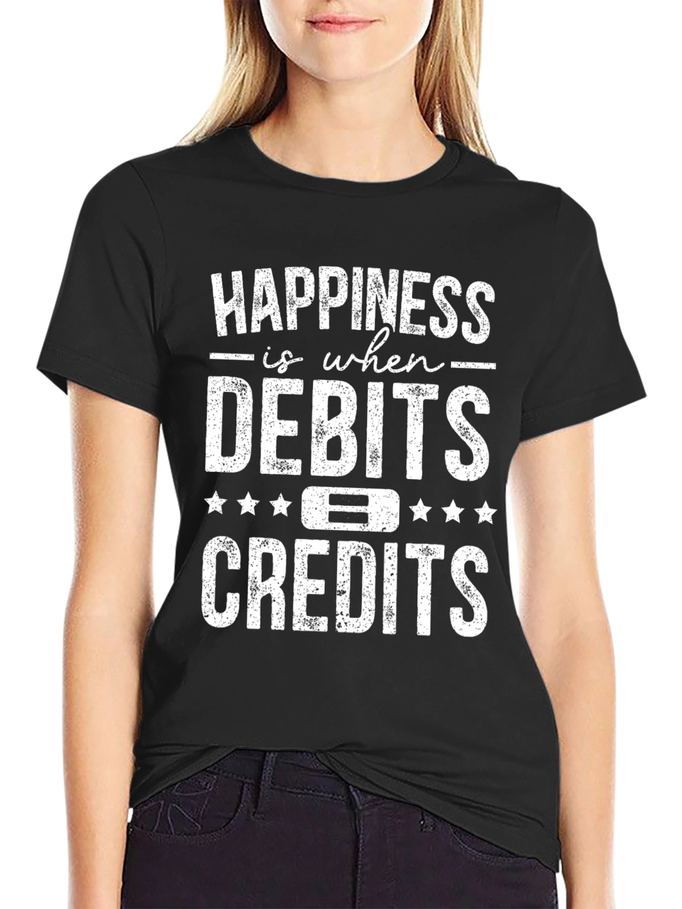 Happiness is Debits and Credits - Accountant T-Shirt