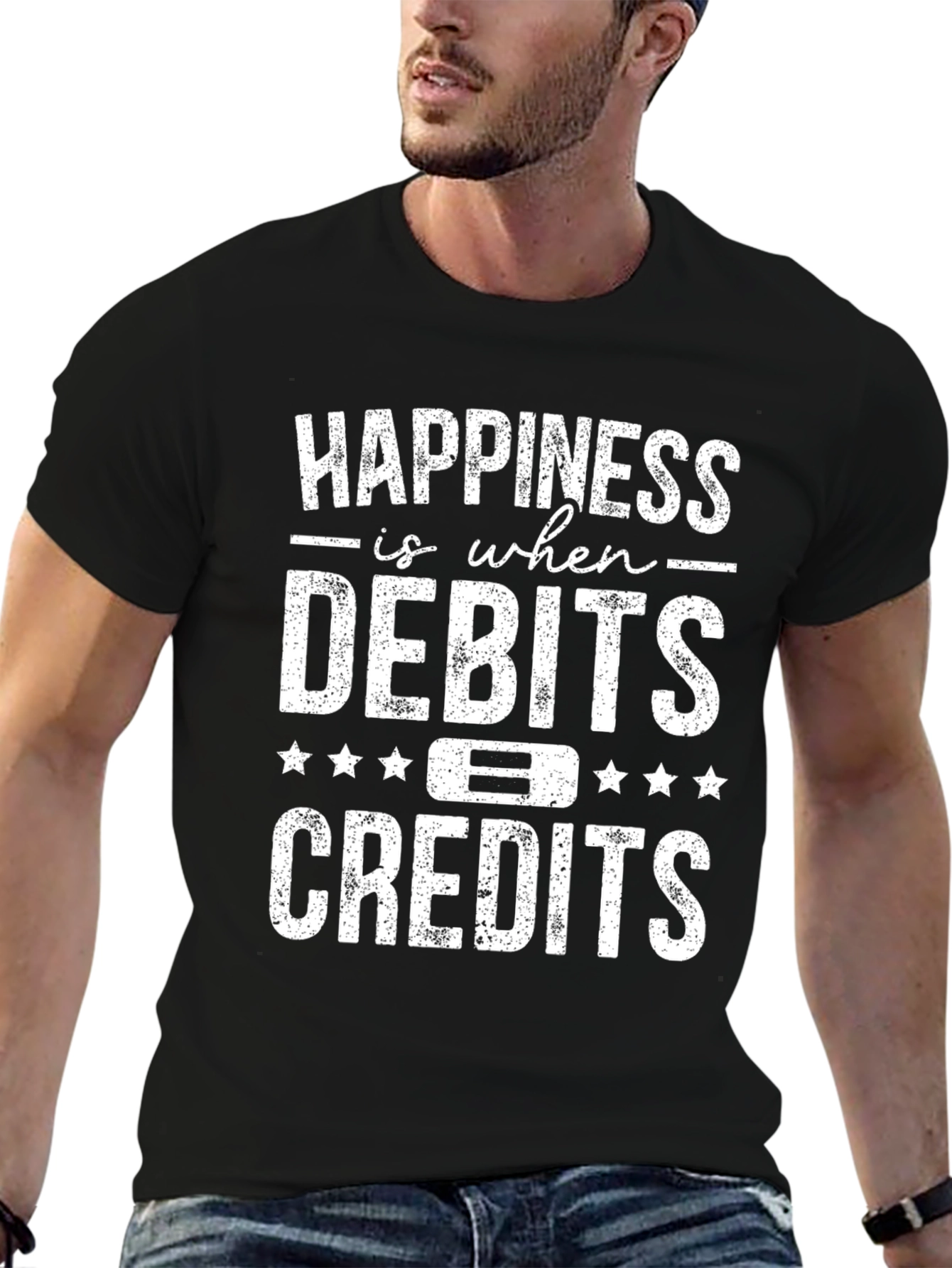 Happiness is Debits and Credits - Accountant T-Shirt