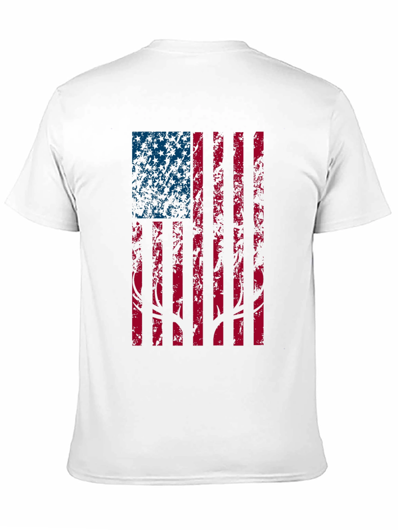 American Flag Deer Antler Graphic Tee - Black
