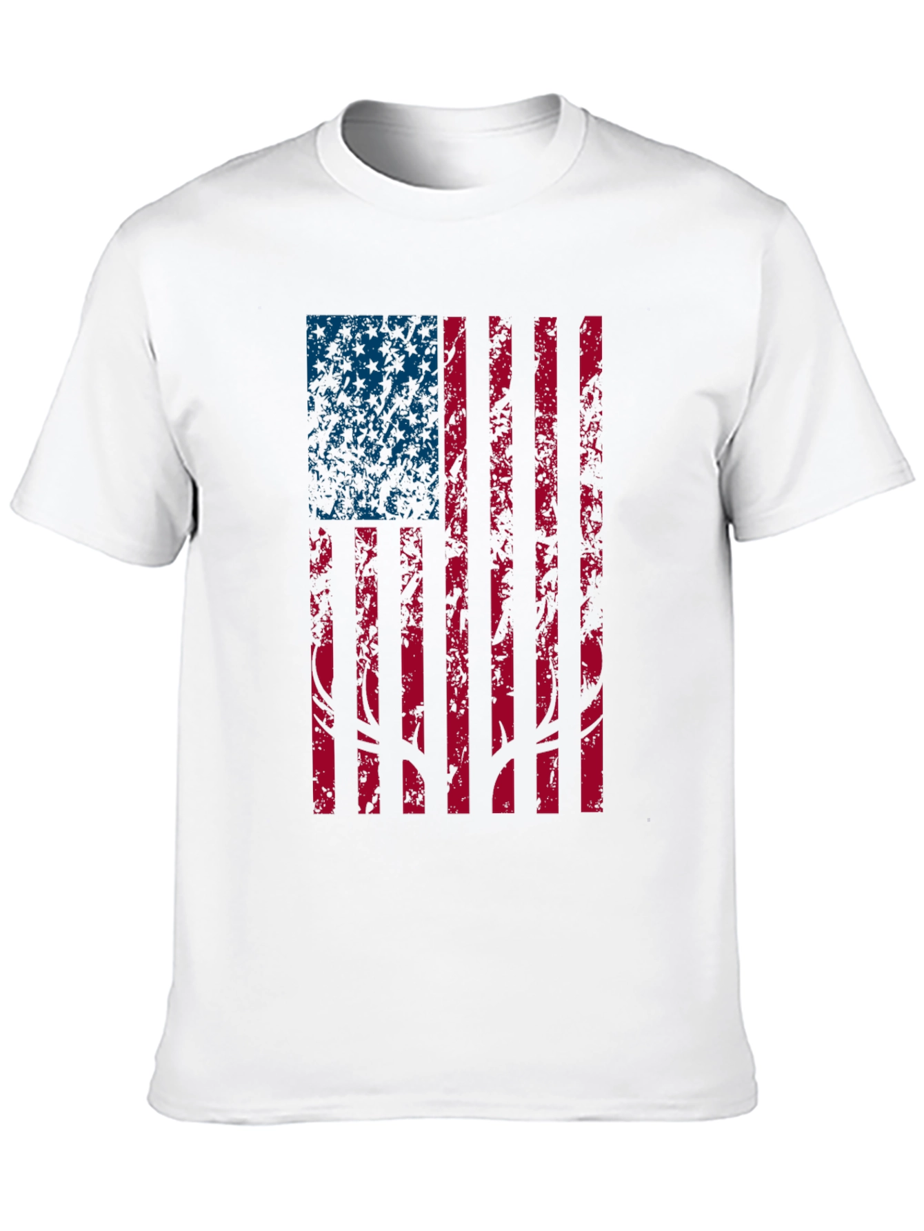 American Flag Deer Antler Graphic Tee - Black