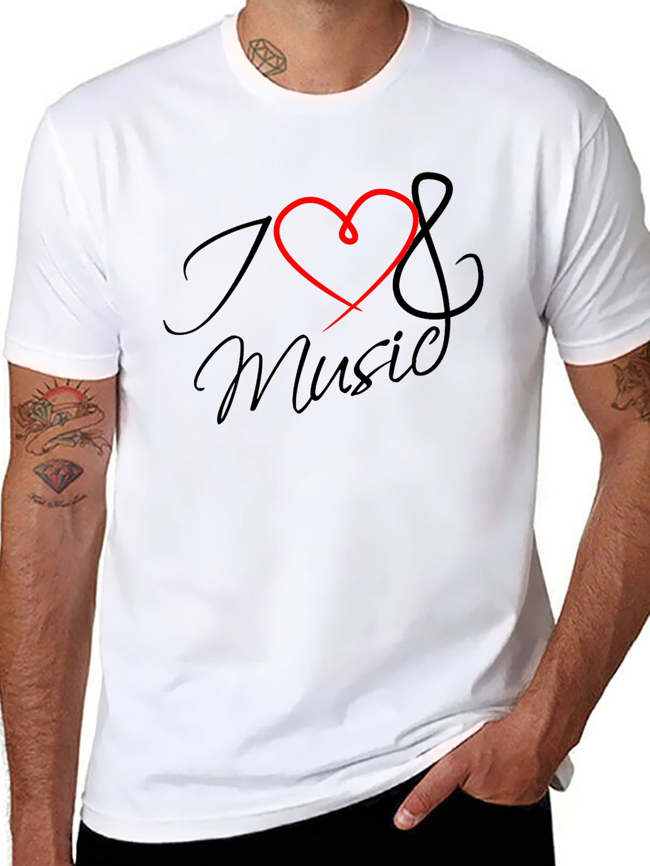 I Love Music T-Shirt - Stylish Graphic Tee