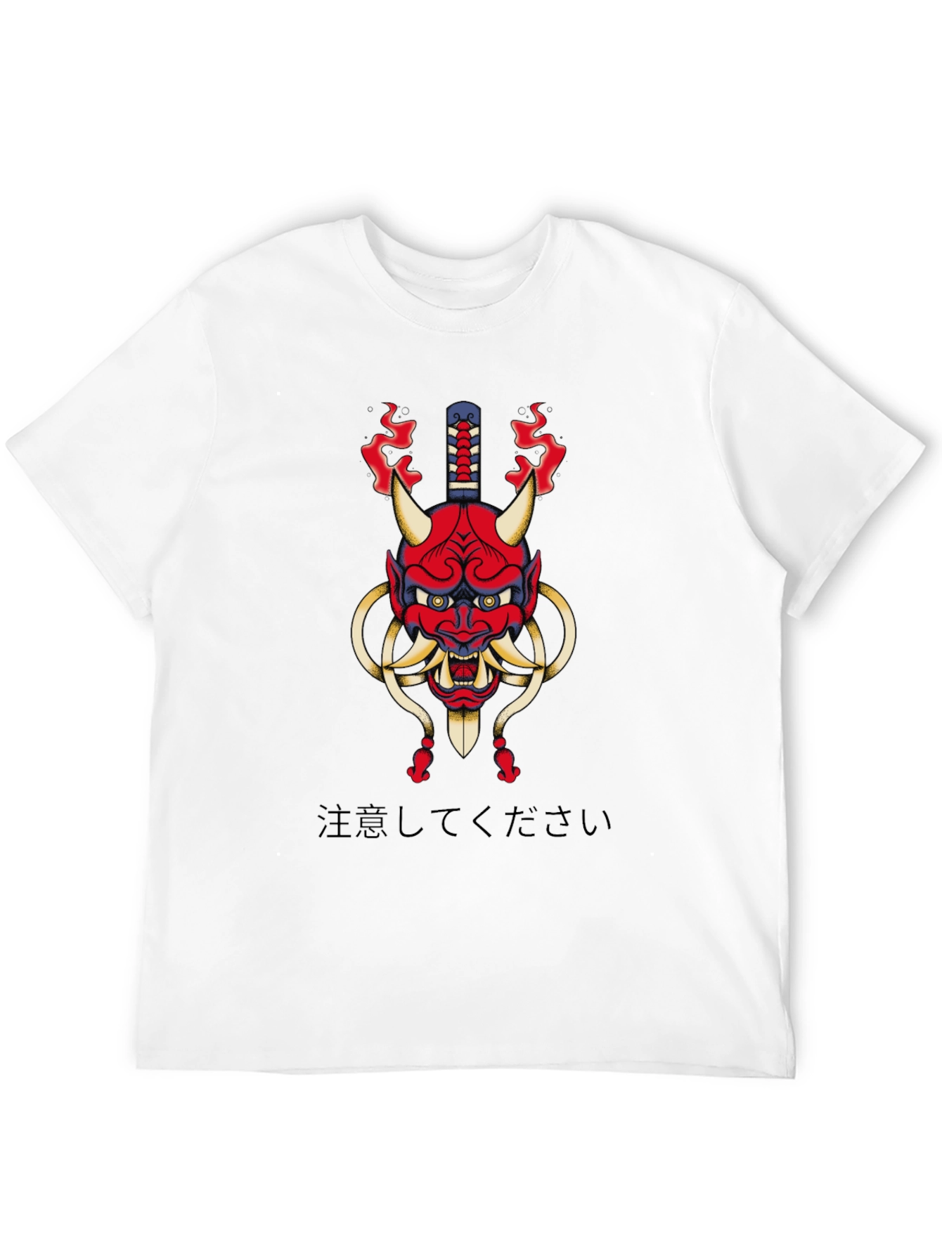 Japanese Oni Mask Graphic Tee