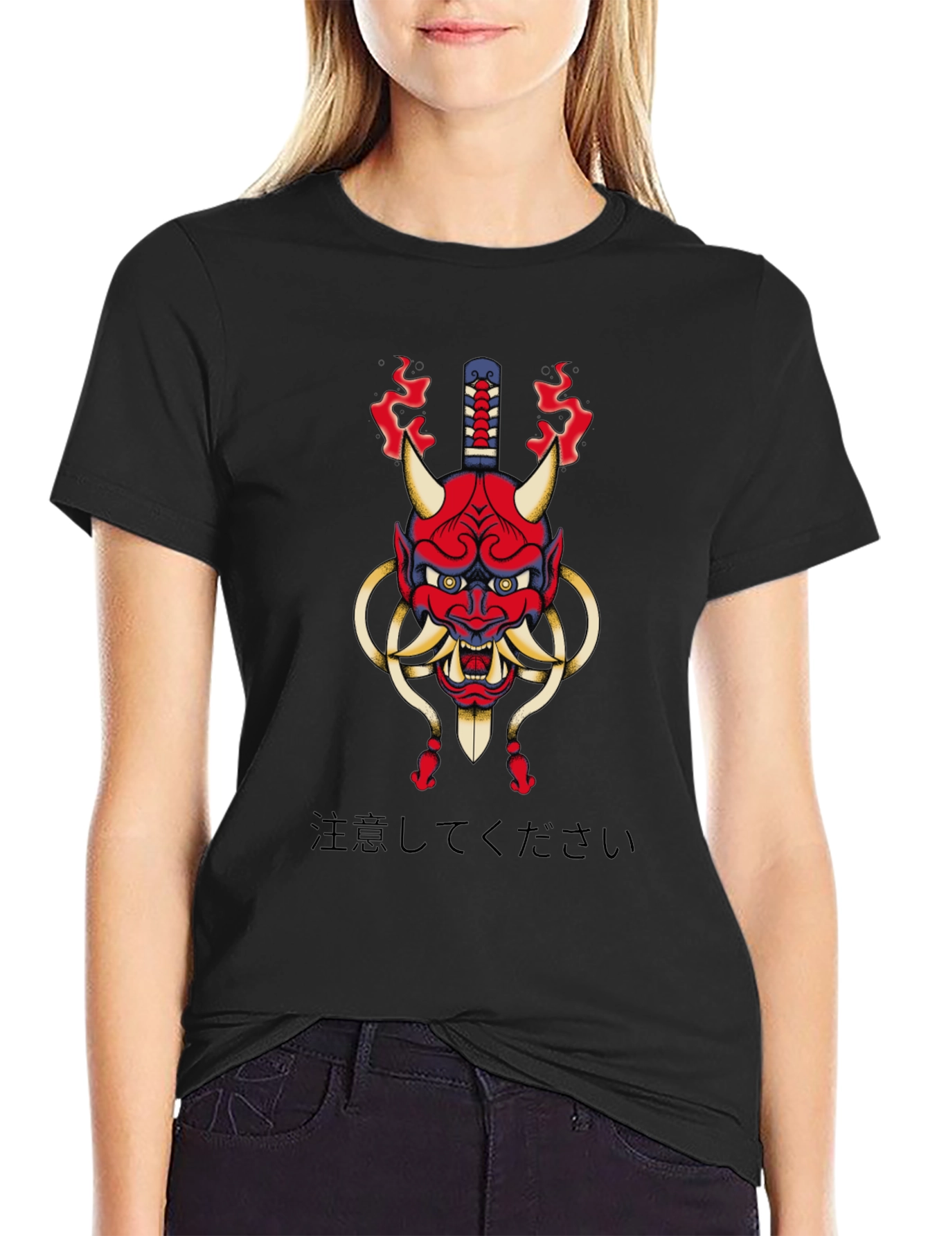 Japanese Oni Mask Graphic Tee
