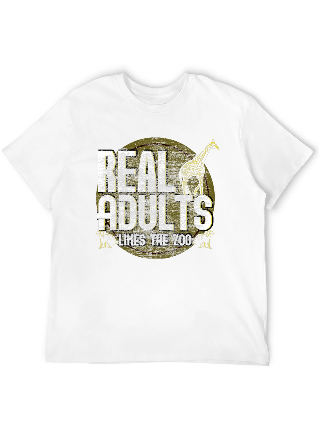 Real Adults Zoo Lover Graphic T-Shirt
