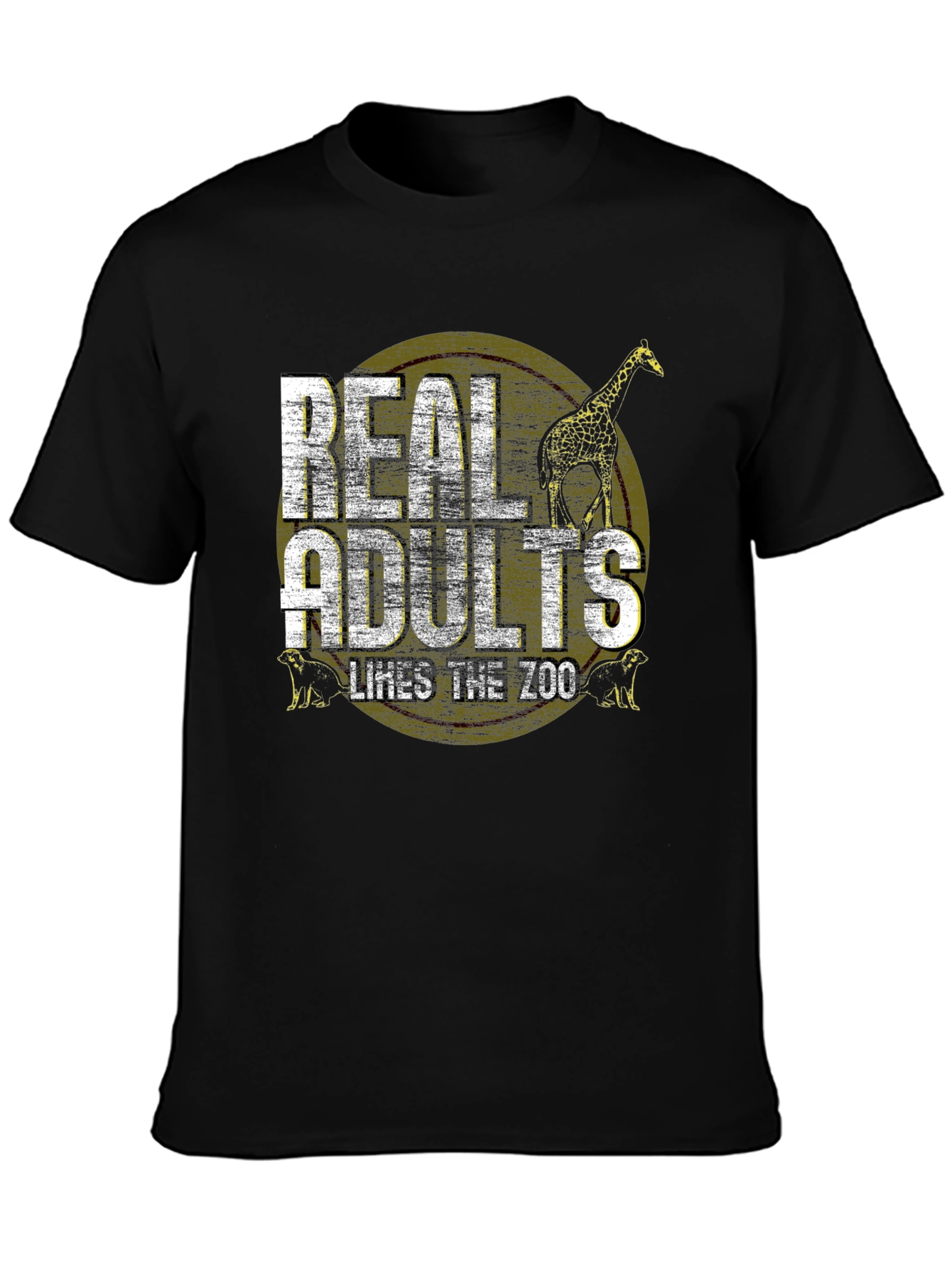Real Adults Zoo Lover Graphic T-Shirt
