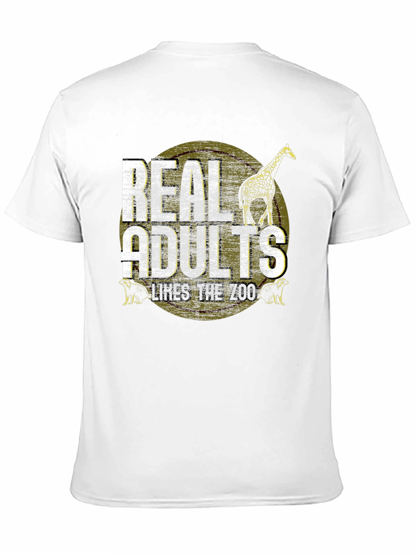 Real Adults Zoo Lover Graphic T-Shirt