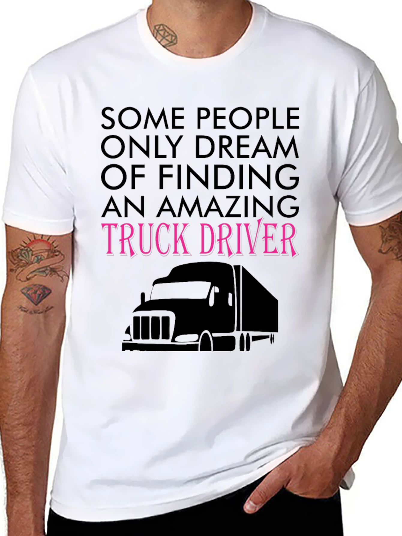 Amazing Truck Driver Tee - Black Novelty T-Shirt