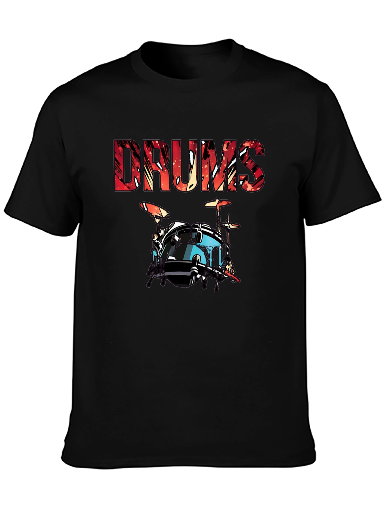 Drums Graphic Tee - Musician T-Shirt