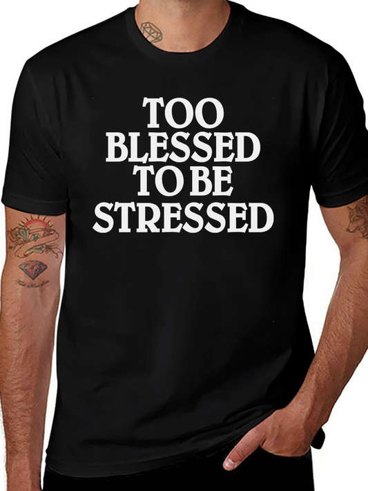 Blessed & Stressed T-Shirt - Black